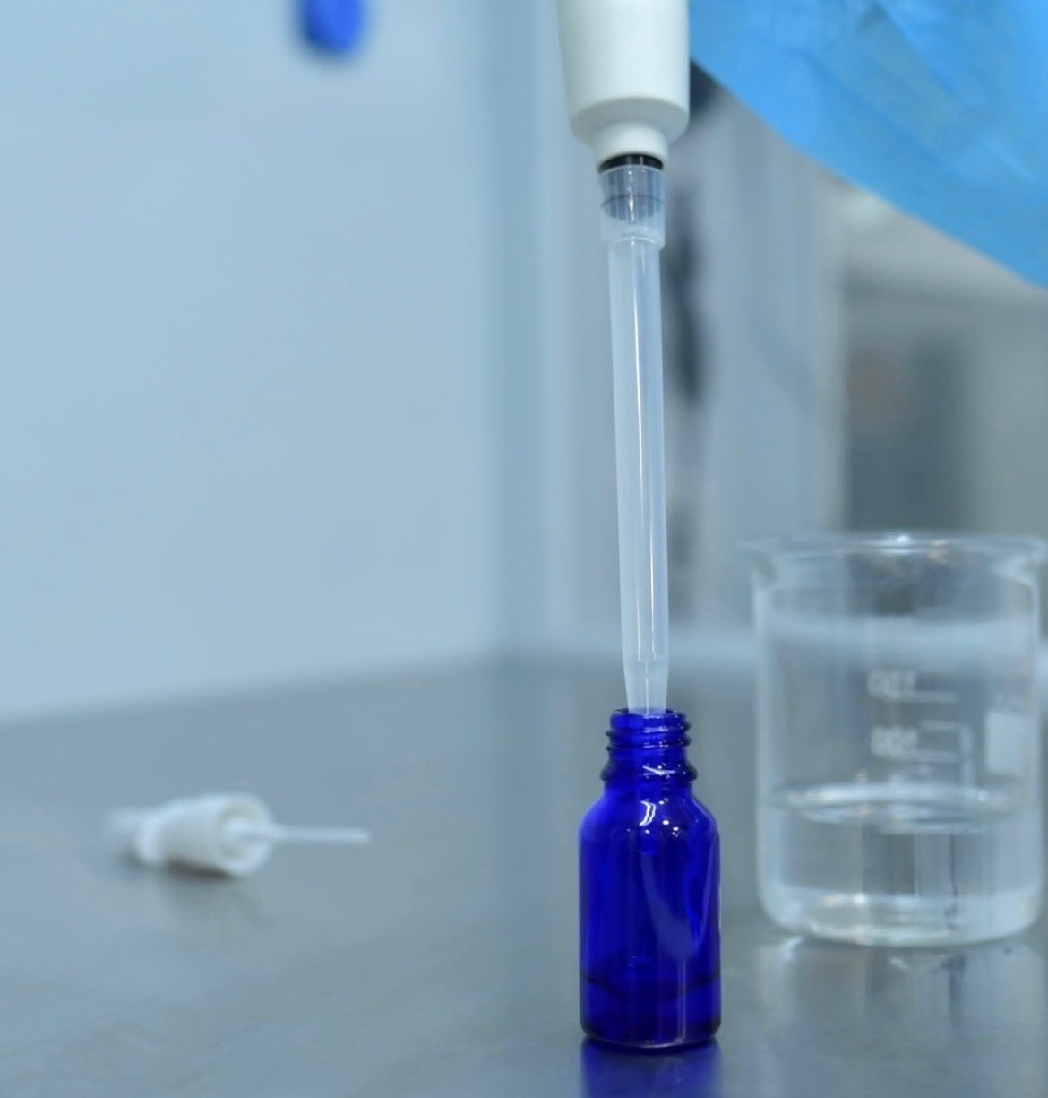 image of a pharmacy lab in the process of making medication